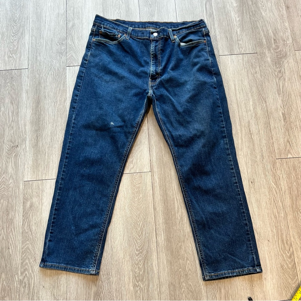 Levis Men's Straight Leg Fit Dark Denim Jeans 40x30